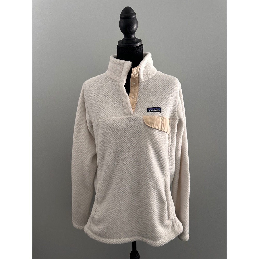 Patagonia Re-Tool Snap-T Polartec Thermal Pro Fleece Pullover Cream/Tan Size L